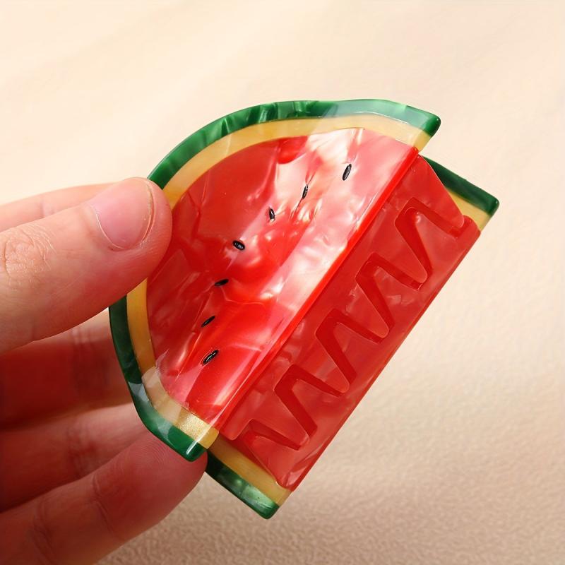 Watermelon Shape Hair Claw Back Head Shark Claw Ponytail Holder