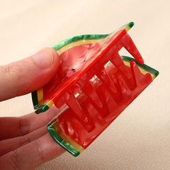 Watermelon Shape Hair Claw Back Head Shark Claw Ponytail Holder