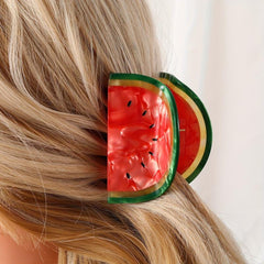 Watermelon Shape Hair Claw Back Head Shark Claw Ponytail Holder