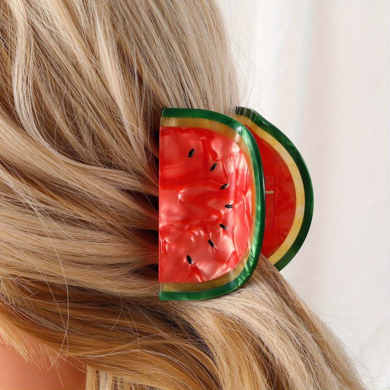 Watermelon Shape Hair Claw Back Head Shark Claw Ponytail Holder