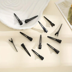 12pcs Solid Style Frosted Hair Clip for Women