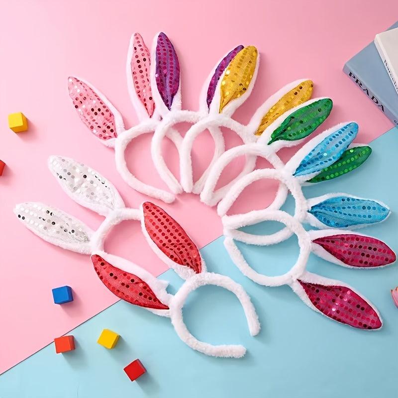 Sequin Rabbit Bunny Ears Hairband Cosplay Party Accessory