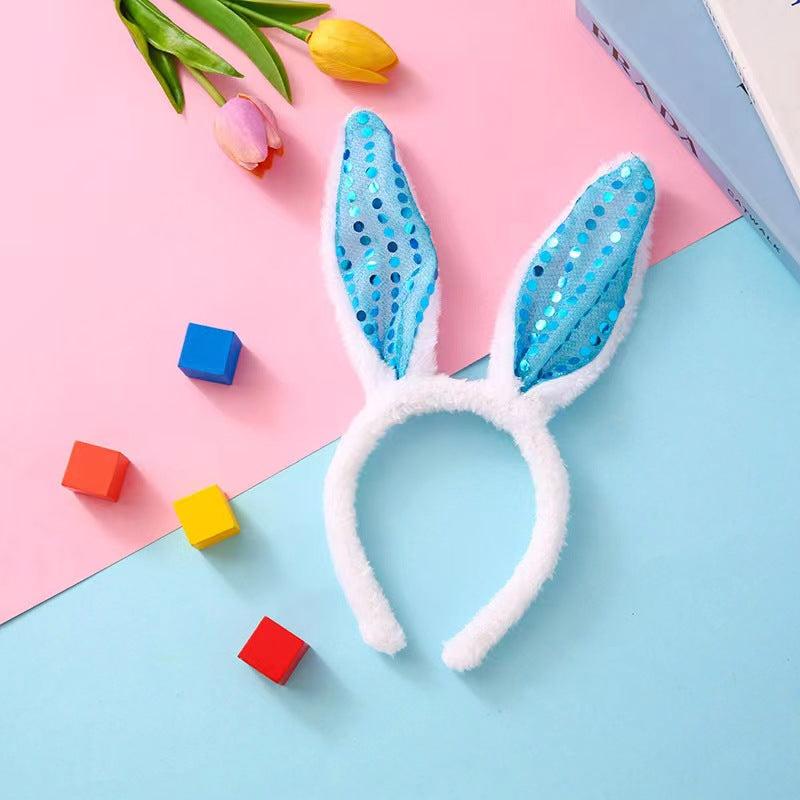 Sequin Rabbit Bunny Ears Hairband Cosplay Party Accessory