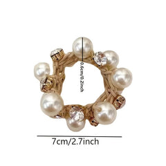 Faux Pearl Hair Tie Head Jewelry Ponytail Hair Rope Crystal Elastic Hair Tie