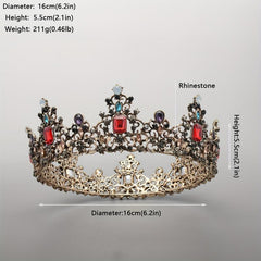 Crystal Headbang Queen Crown Tiara Bridal Headwear Crown