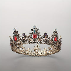 Crystal Headbang Queen Crown Tiara Bridal Headwear Crown