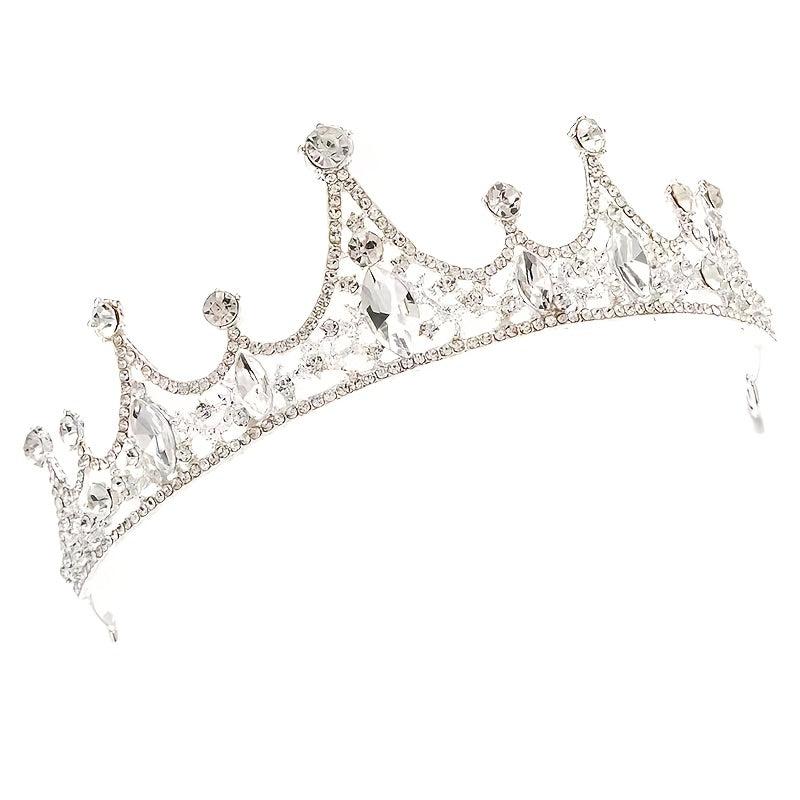Silvery Rhinestone Crown Headband Party Favor Decorations