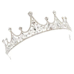 Silvery Rhinestone Crown Headband Party Favor Decorations