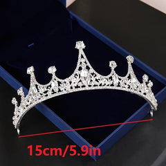 Silvery Rhinestone Crown Headband Party Favor Decorations
