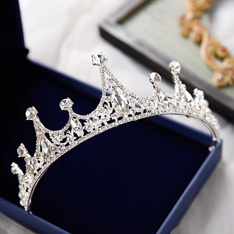 Silvery Rhinestone Crown Headband Party Favor Decorations