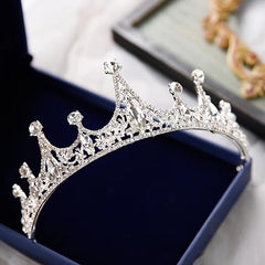 Silvery Rhinestone Crown Headband Party Favor Decorations