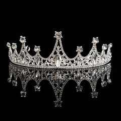Silvery Rhinestone Crown Headband Party Favor Decorations