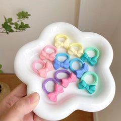 Colorful Star Hair Ties for Girls Elastic Bands Ponytail Holders