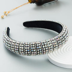 Sparkling Rhinestone Headband Wide Brimmed Hair Hoop Glitter Headwear