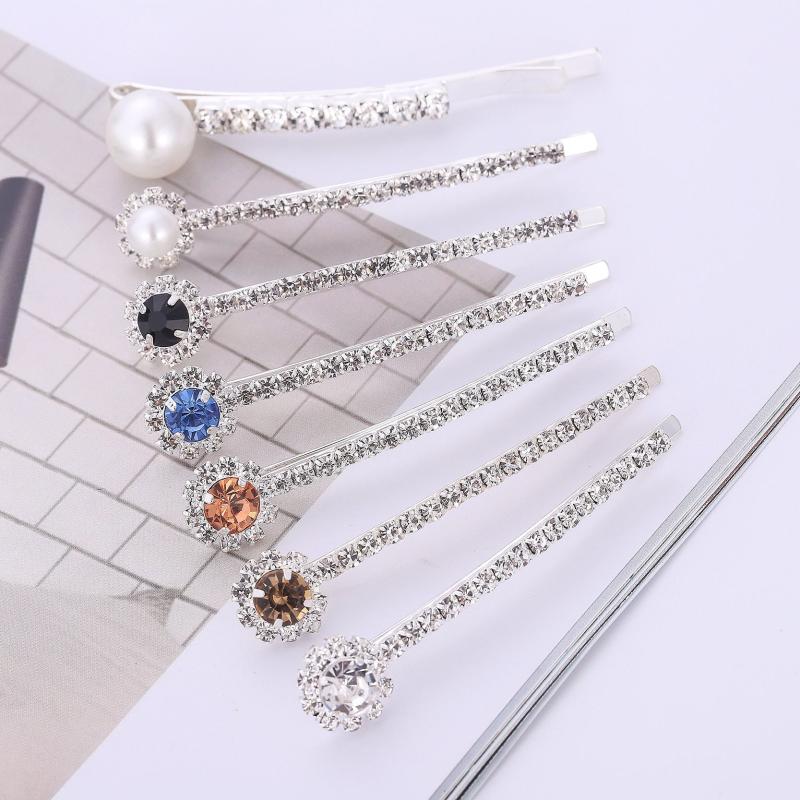 Rhinestone Bobby Pins Faux Pearl Hair Barrettes