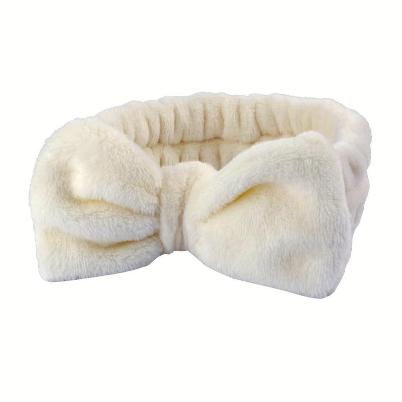 3pcs Plush Hairband Wristband Set for Face Spa, Make Up, Hair