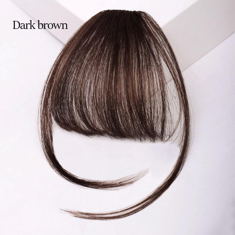 Natural Clip In Air Bangs Fringe Synthetic Hair Extensions One Piece Hairpiece