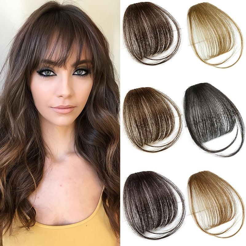 Natural Clip In Air Bangs Fringe Synthetic Hair Extensions One Piece Hairpiece