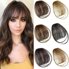 Natural Clip In Air Bangs Fringe Synthetic Hair Extensions One Piece Hairpiece