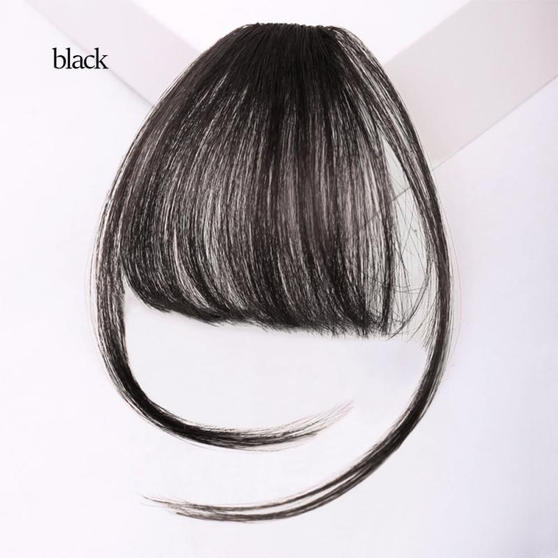 Natural Clip In Air Bangs Fringe Synthetic Hair Extensions One Piece Hairpiece