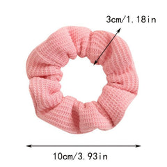Solid Knitted Hair Tie Scrunchie Ponytail Holder