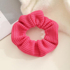 Solid Knitted Hair Tie Scrunchie Ponytail Holder