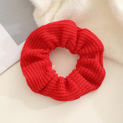 Solid Knitted Hair Tie Scrunchie Ponytail Holder