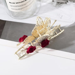 Rhinestone Butterfly Tassel Hair Claw Strong Hold Grip Hair Jaw Clip
