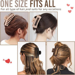 8pcs Large Rectangle Hair Claw for Thick Hair Style Hair Accessories