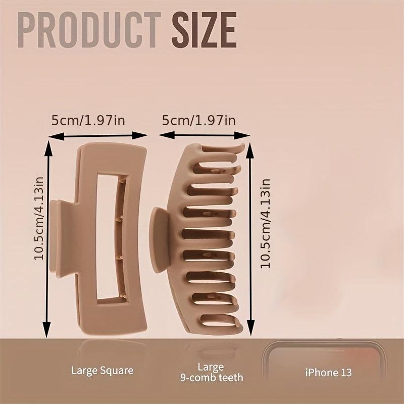 8pcs Large Rectangle Hair Claw for Thick Hair Style Hair Accessories