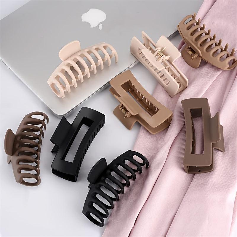 8pcs Large Rectangle Hair Claw for Thick Hair Style Hair Accessories
