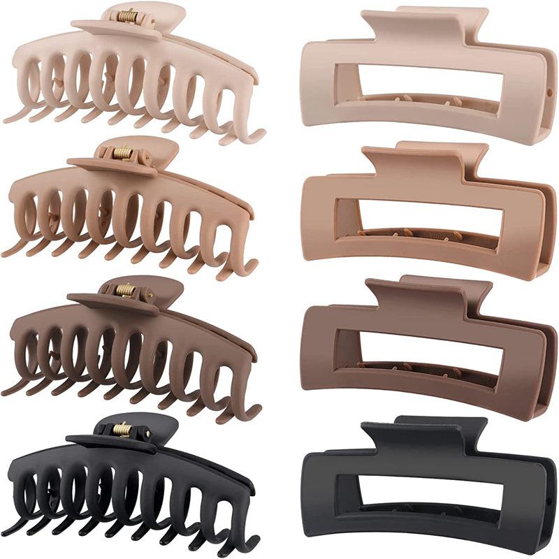 8pcs Large Rectangle Hair Claw for Thick Hair Style Hair Accessories