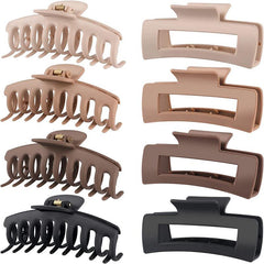 8pcs Large Rectangle Hair Claw for Thick Hair Style Hair Accessories
