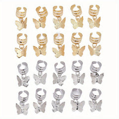 Butterfly Hair Braiding Cuffs Dreadlock Clips Pendants Braid Accessories