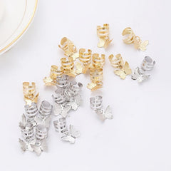 Butterfly Hair Braiding Cuffs Dreadlock Clips Pendants Braid Accessories