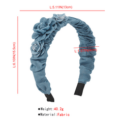 Denim Flower Rose Headband for Women