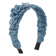 Denim Flower Rose Headband for Women