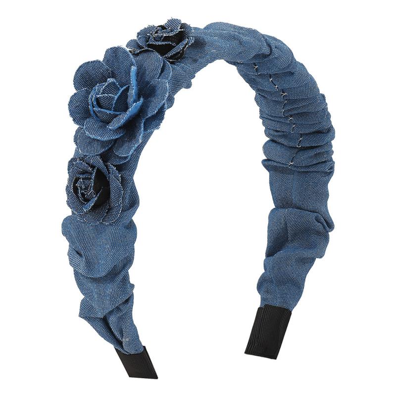 Denim Flower Rose Headband for Women
