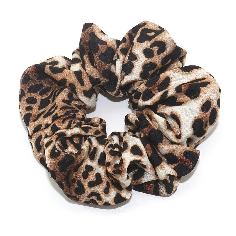 Leopard Hair Scrunchies Sleep Soft Scrunchie for Women Girls
