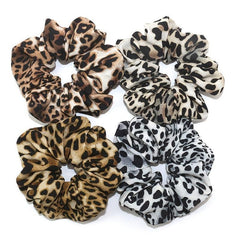 Leopard Hair Scrunchies Sleep Soft Scrunchie for Women Girls