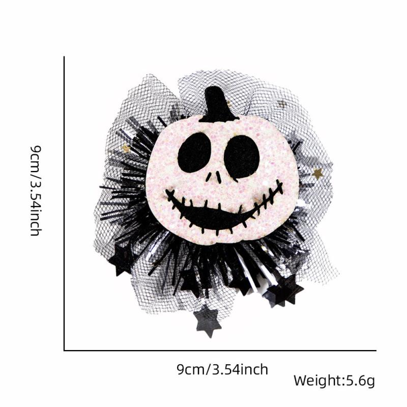 Halloween Theme Hair Clip Pumpkin Ghost Eyeball Decor Duck Billed Clip