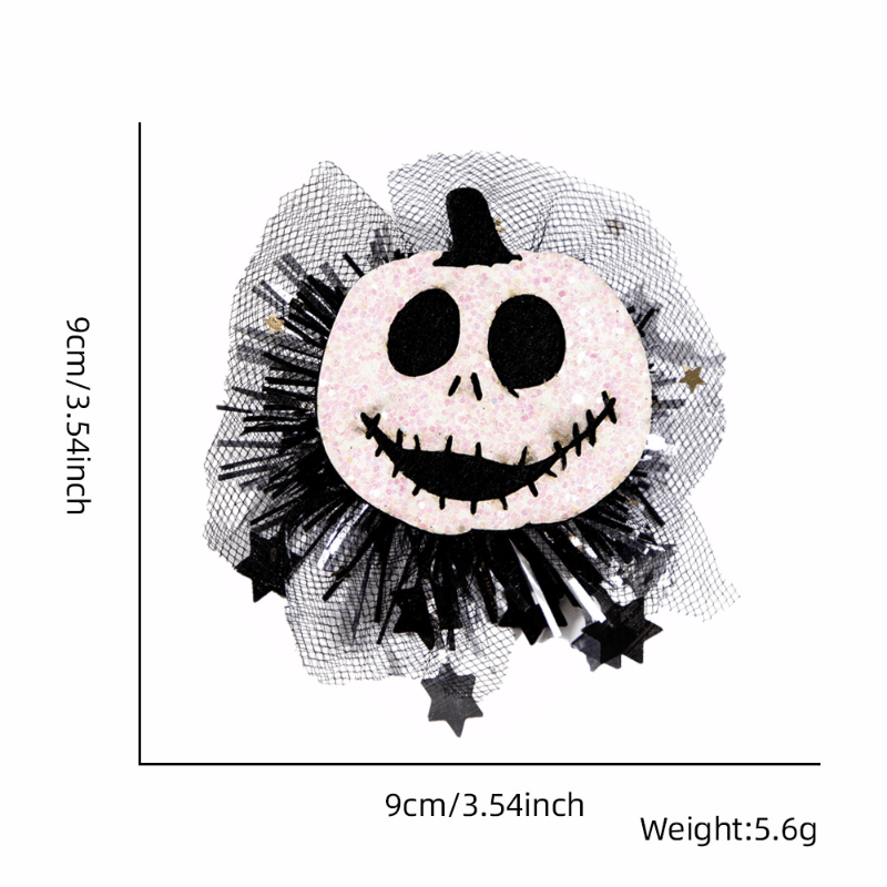 Halloween Theme Hair Clip Pumpkin Ghost Eyeball Decor Duck Billed Clip