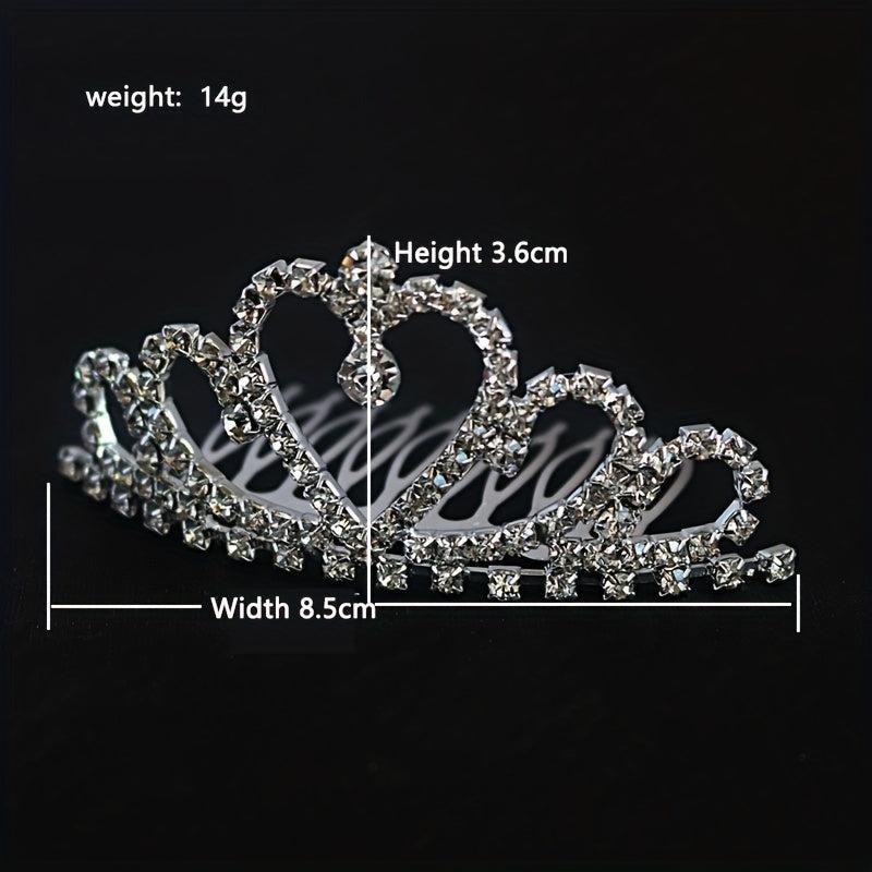 Crystal Rhinestone Crown Tiara Birthday Wedding Hair Accessories