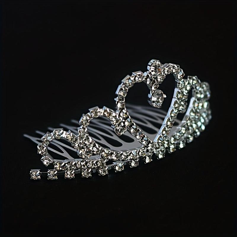 Crystal Rhinestone Crown Tiara Birthday Wedding Hair Accessories