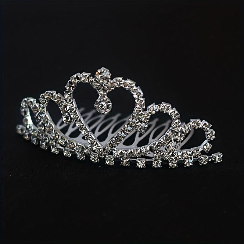 Crystal Rhinestone Crown Tiara Birthday Wedding Hair Accessories