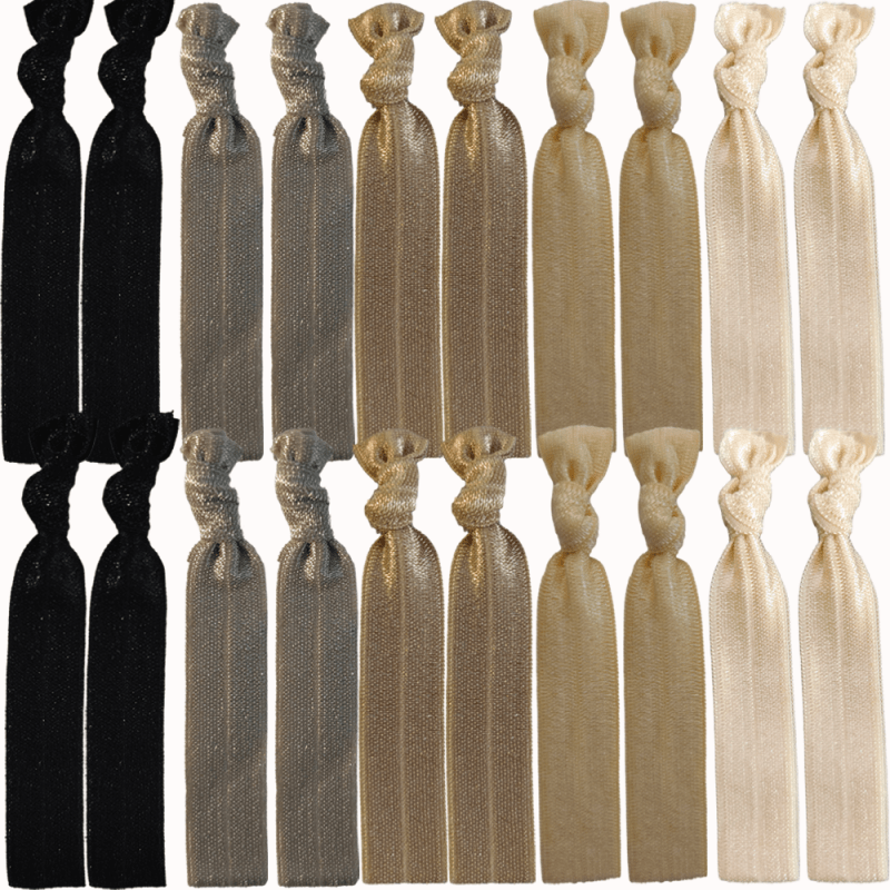 20pcs Knotted Hair Tie Ribbon Hair Rope Seamless Style Hair Ring Ponytail Holder