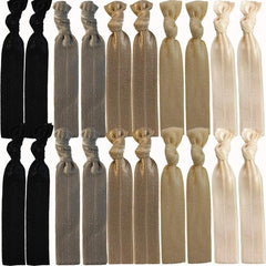 20pcs Knotted Hair Tie Ribbon Hair Rope Seamless Style Hair Ring Ponytail Holder