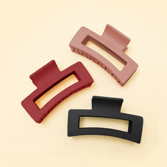 3pcs Medium Matte Hair Claws Acrylic Hair Claw Clip For Thick Thin Hair