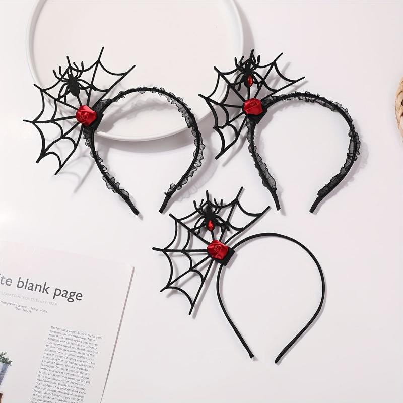 Halloween Head Hoop Spider Net Hair Accessory Party Decoration