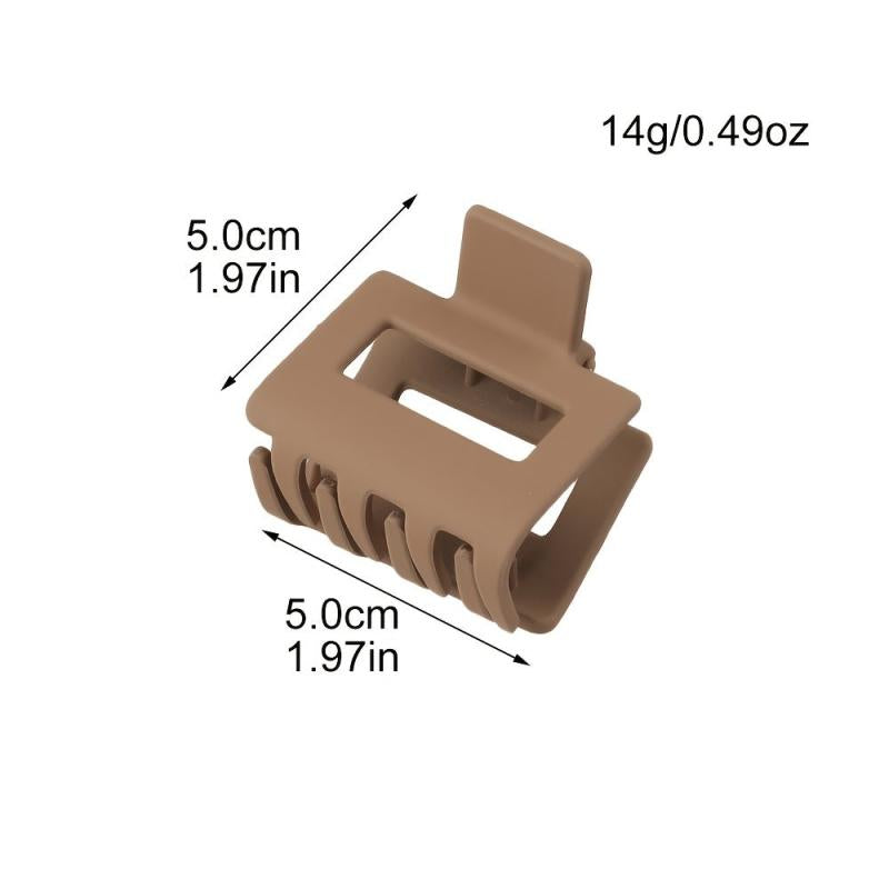 3pcs Frosted Hair Claw Clip Rectangle Hairpin Daily Hair Accessories